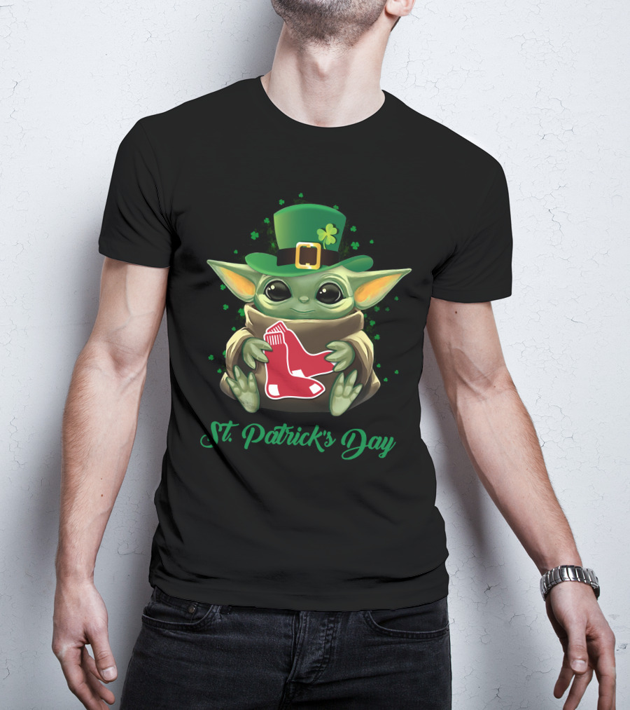 St. Patrick’s Day Boston Red Sox Baby Yoda T-Shirt