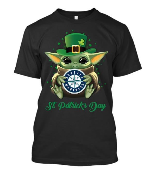 Seattle Mariners Baby Yoda St. Patrick's Day T-Shirt