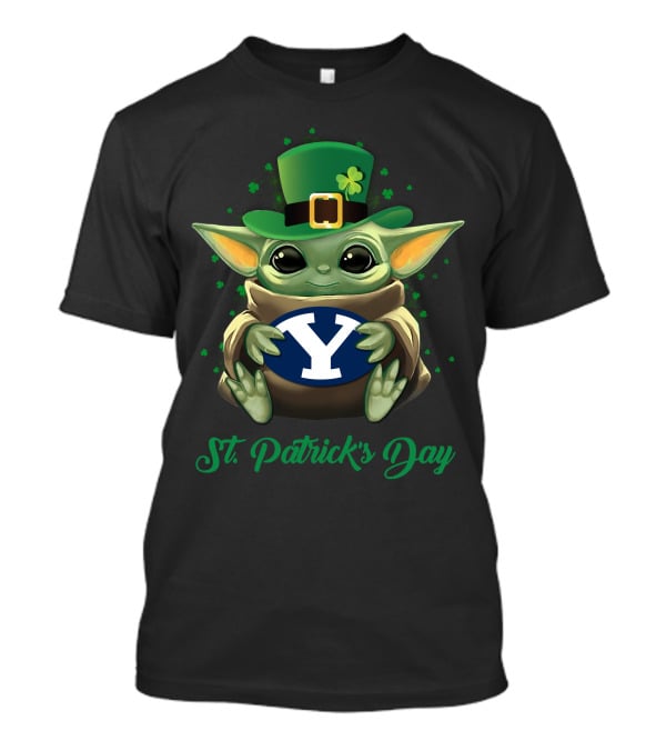 BYU Cougars Baby Yoda St. Patrick's Day T-Shirt