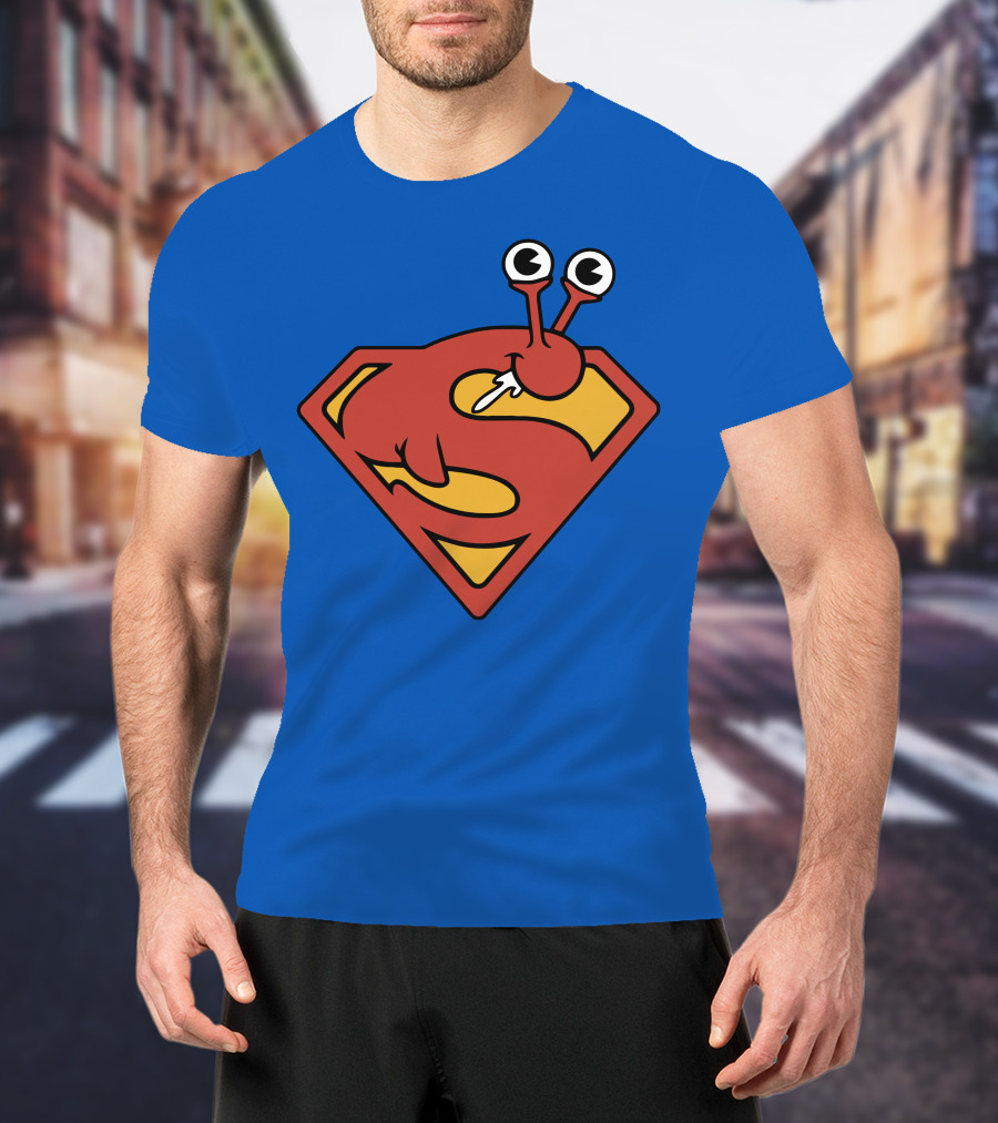 SuperSlug Funny Parody Red And Yellow Logo With Big Eyes T-Shirt