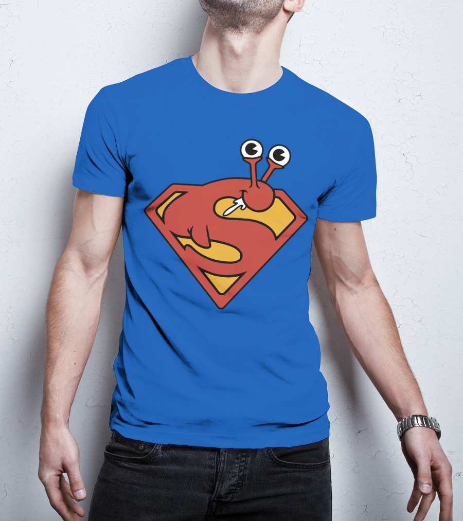 SuperSlug Funny Parody Red And Yellow Logo With Big Eyes T-Shirt