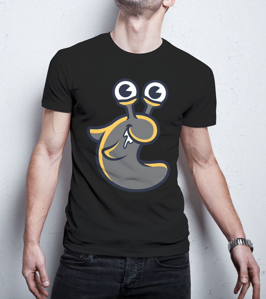 Slug Cartoon Character With Big Eyes And Smile T-Shirt