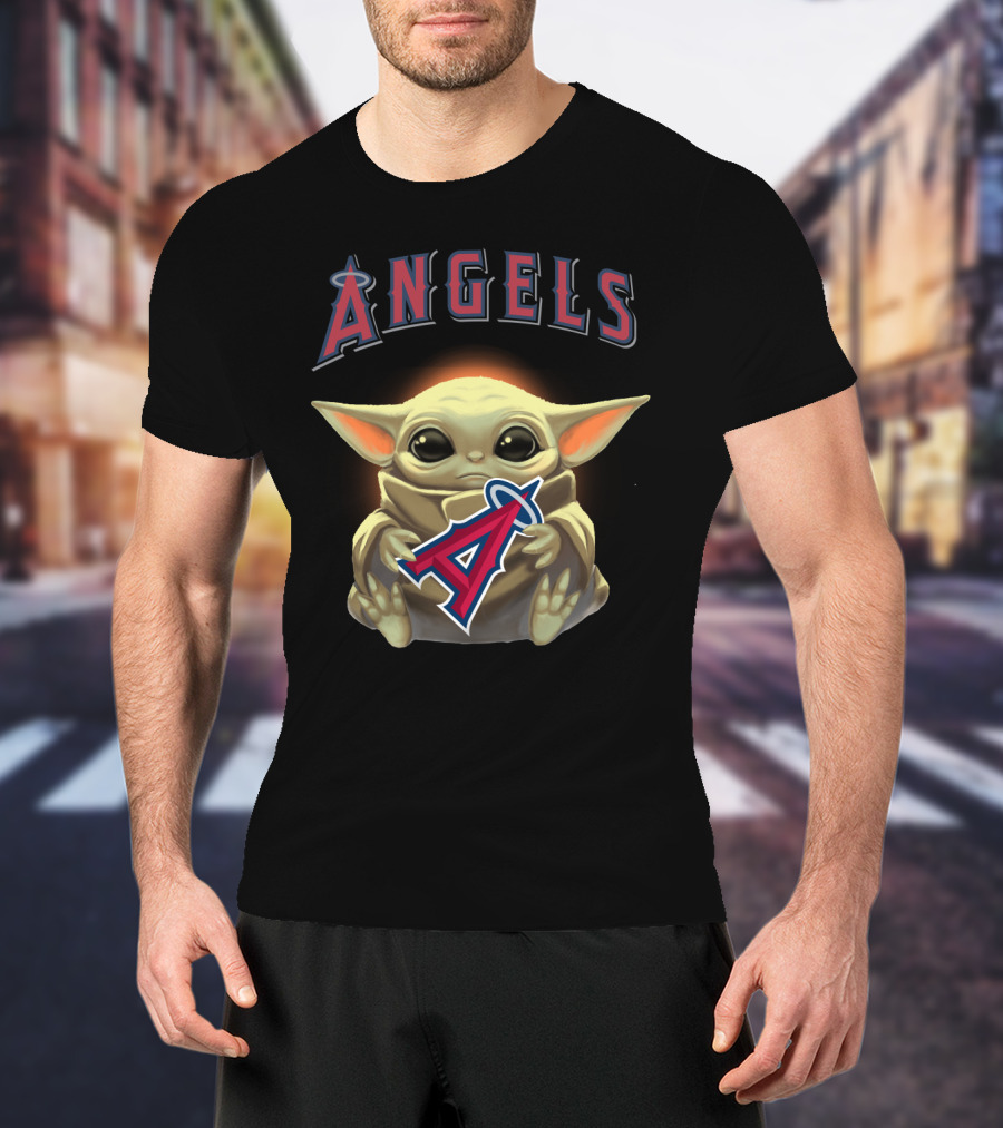 Baby Yoda Holding Angels Baseball T-Shirt