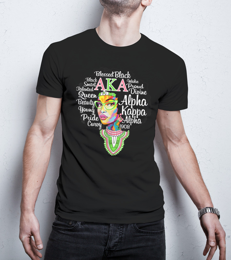 AKA Alpha Kappa Alpha Sorority Black Beauty Queen Pride 1908 T-Shirt