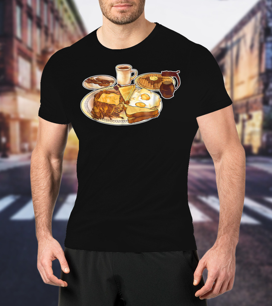 All Star Special Breakfast Plate With Coffee And Pancakes T-Shirt