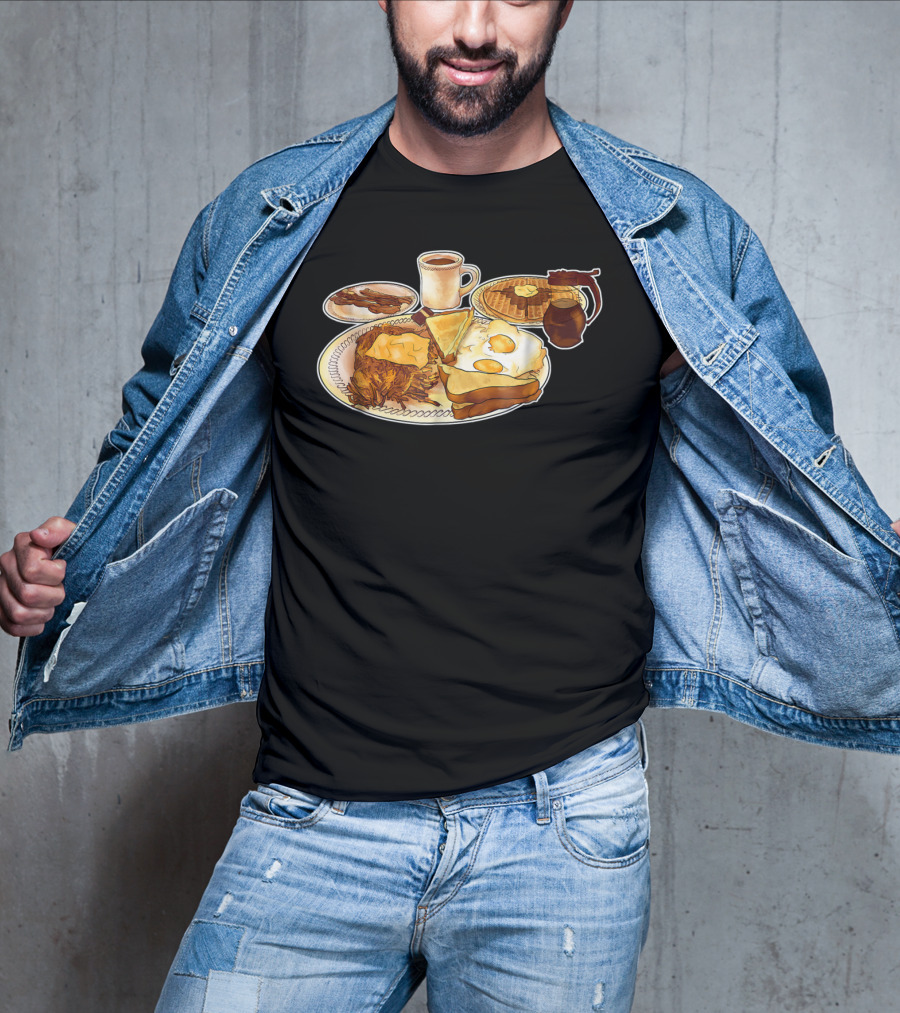 All Star Special Breakfast Plate With Coffee And Pancakes T-Shirt