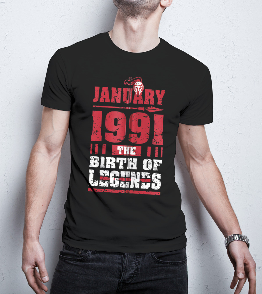 January 1991 The Birth Of Legends Helmet Emblem T-Shirt