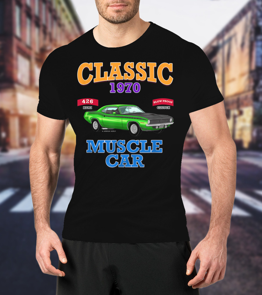 Classic 1970 Muscle Car 426 Hemi Blow Proof Clutch T-Shirt