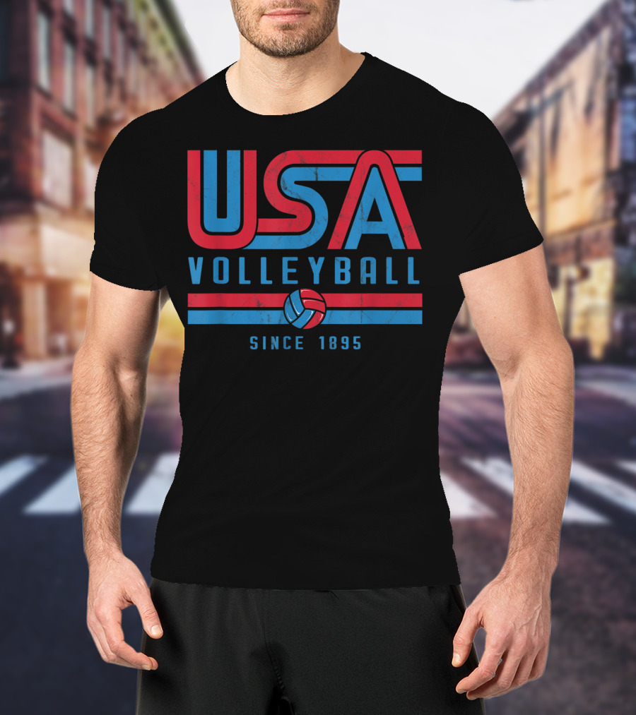 USA Volleyball Vintage Style Since 1895 Classic Retro T-Shirt