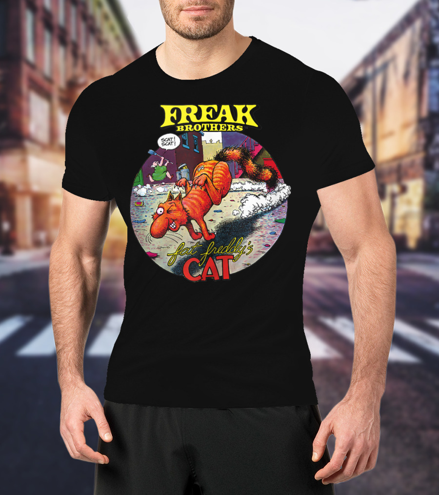 Freak Brothers Fat Freddy's Cat Scat Scat Comic T-Shirt
