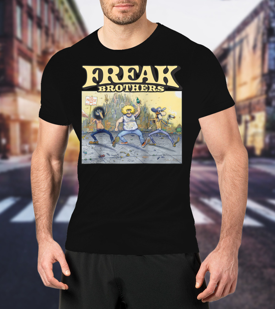 Freak Brothers Lucky Protest Day In The City T-Shirt