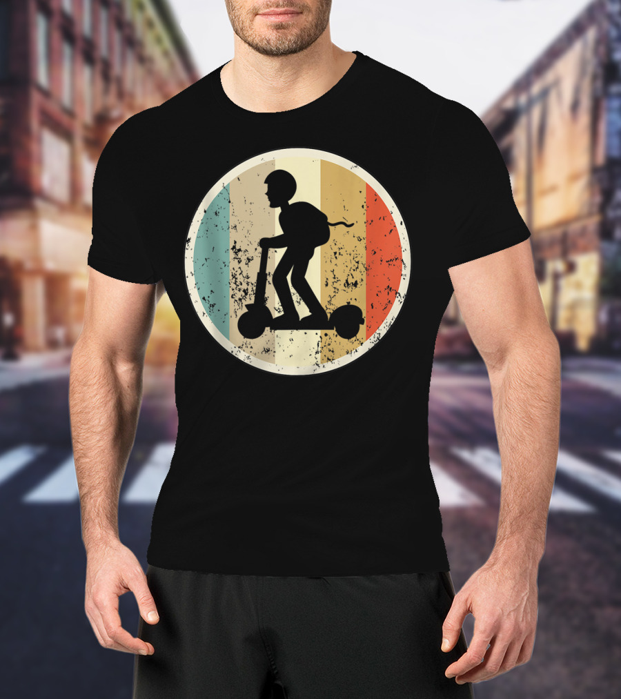 Escooter Electric Scooter Driver Vintage Retro T-Shirt