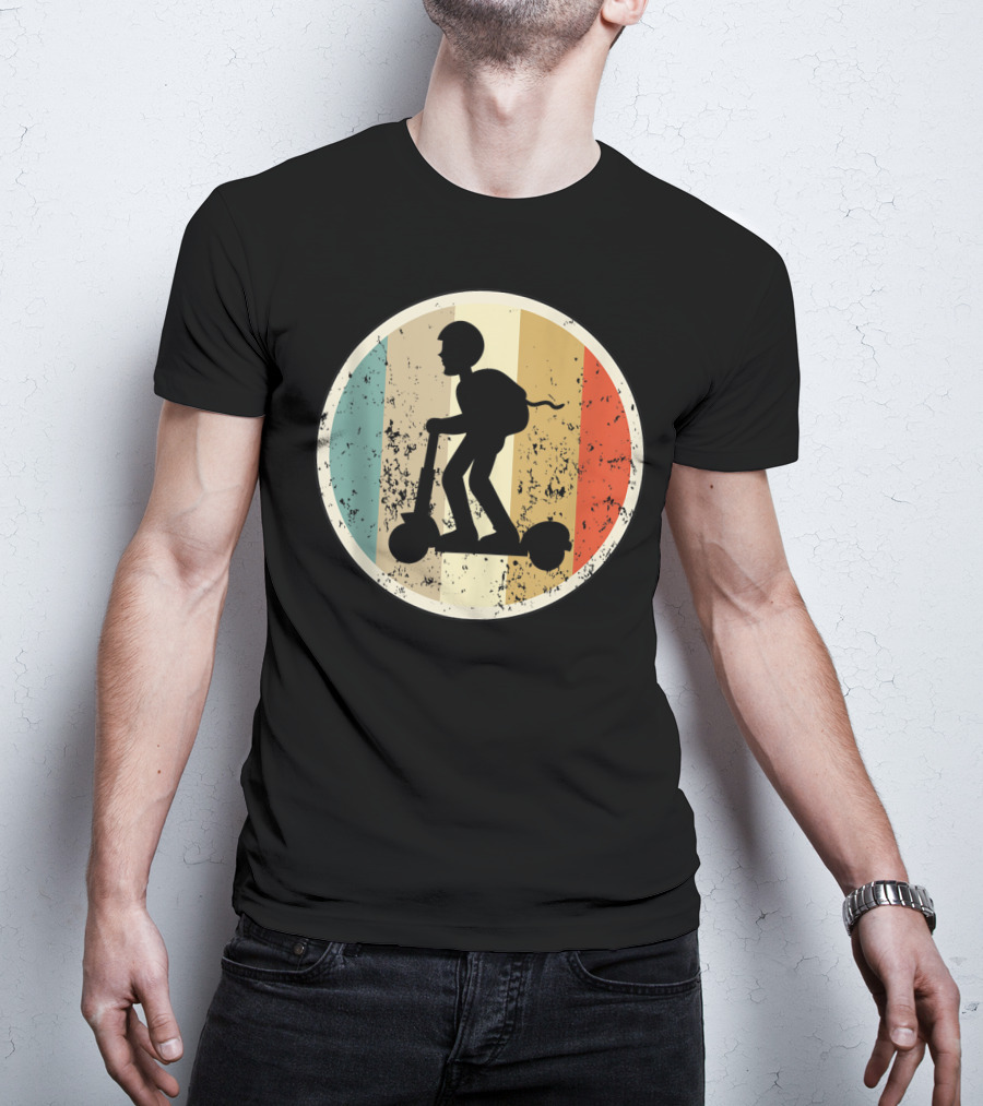 Escooter Electric Scooter Driver Vintage Retro T-Shirt