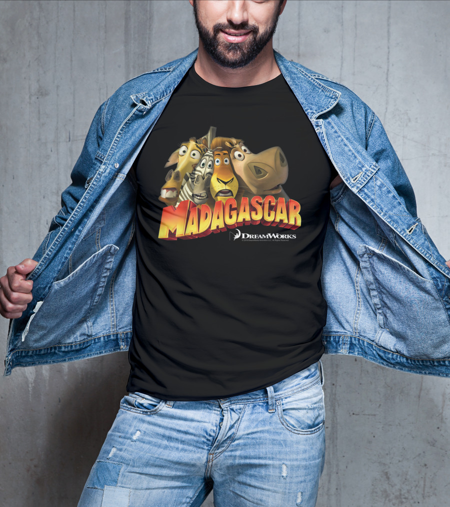 DreamWorks Madagascar Movie Characters Group Shot T-Shirt