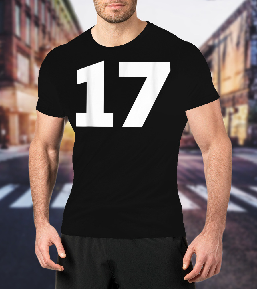 Number 17 Jersey Style Sport Team Group T-Shirt