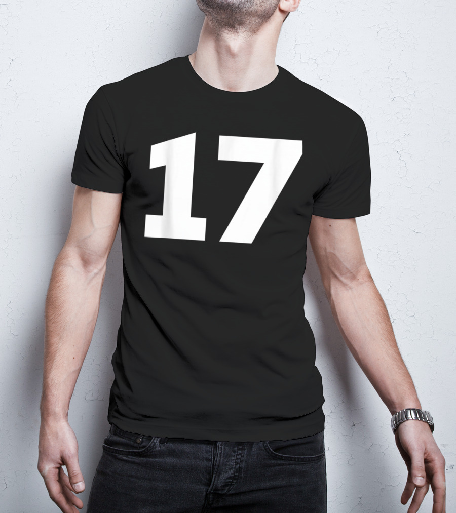 Number 17 Jersey Style Sport Team Group T-Shirt