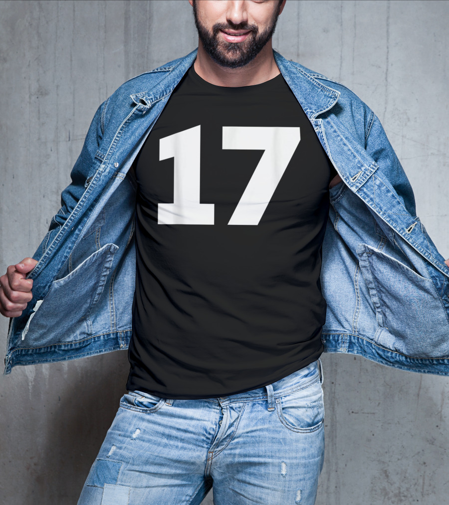 Number 17 Jersey Style Sport Team Group T-Shirt