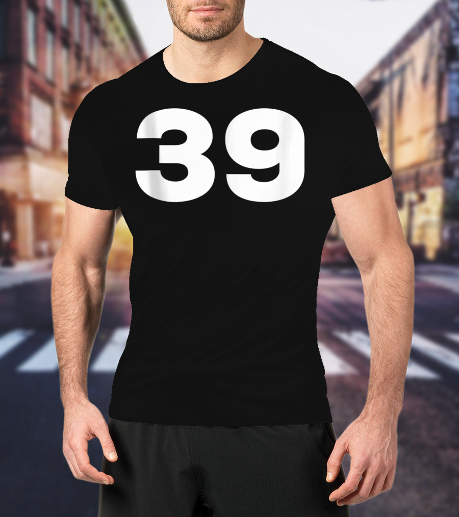 39 Number Jersey Style Sport Team Group Fan T-Shirt