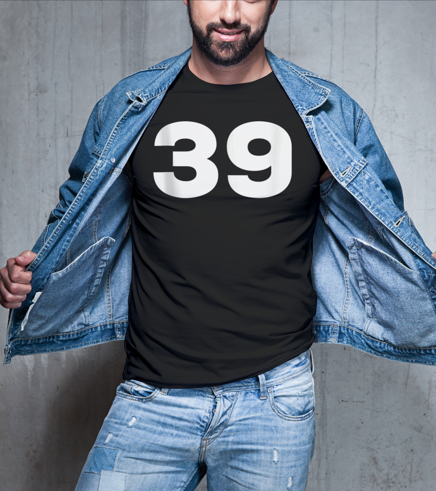 39 Number Jersey Style Sport Team Group Fan T-Shirt