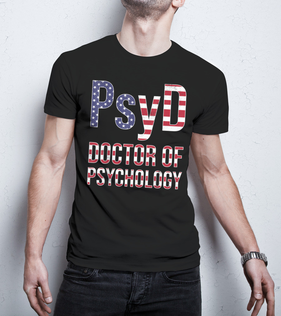 Psyd Doctor Of Psychology American Flag T-Shirt
