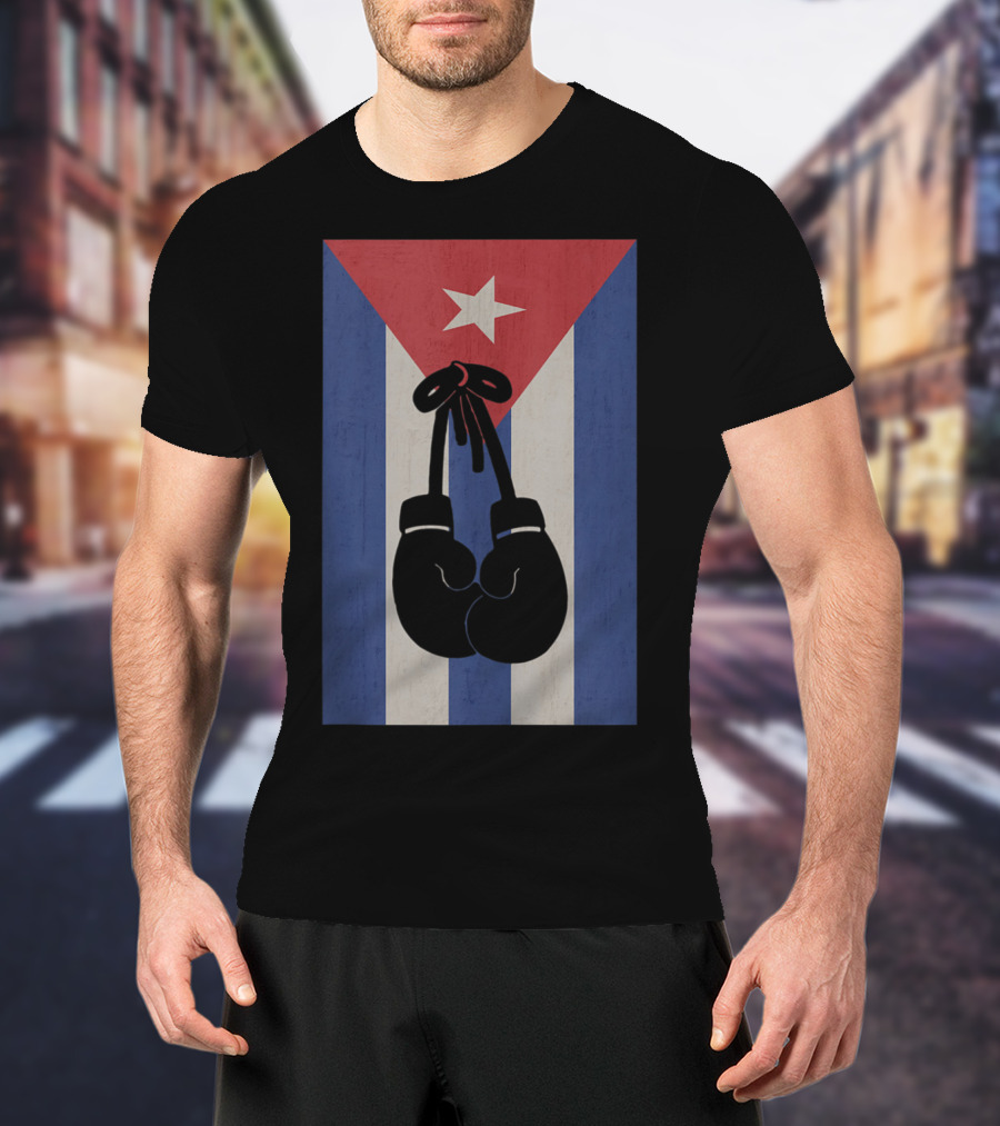 Boxers Cuban Flag Cuba Boxing Gloves Muay Thai Fighter Cuban Flag Boxing Gloves T-Shirt