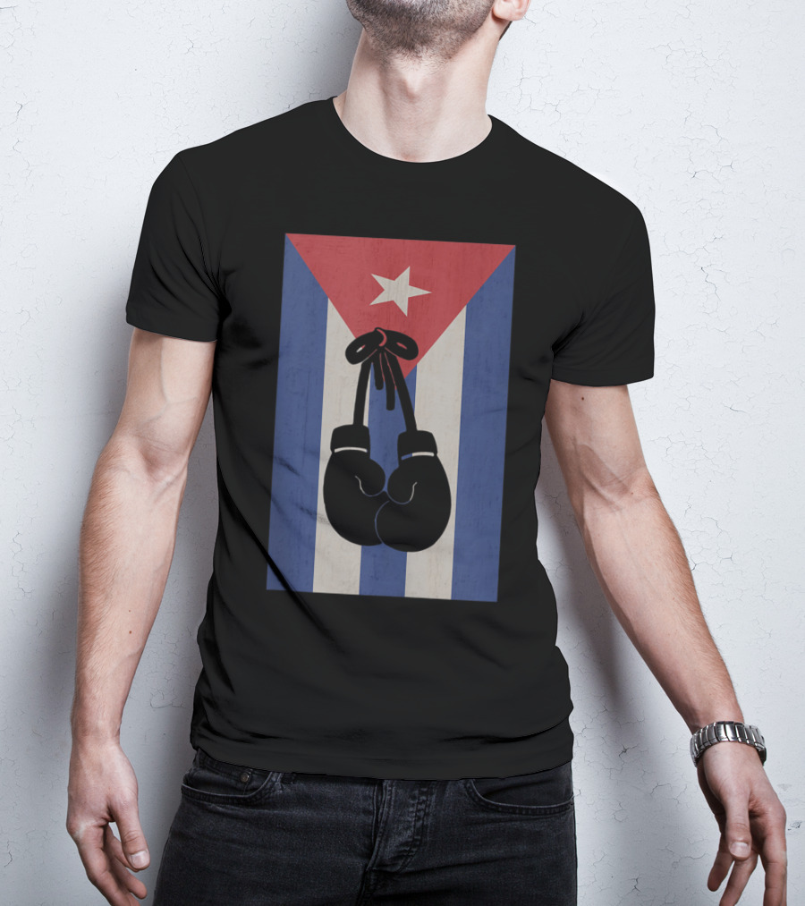 Boxers Cuban Flag Cuba Boxing Gloves Muay Thai Fighter Cuban Flag Boxing Gloves T-Shirt