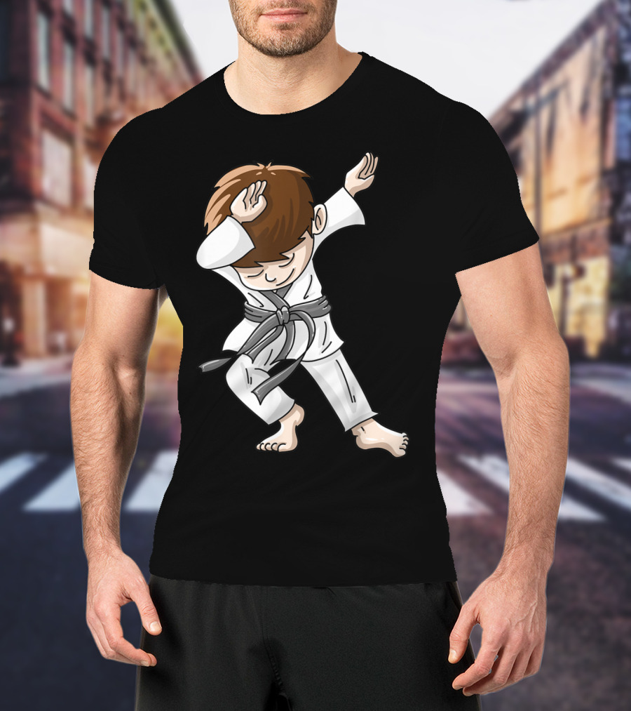 Cool Karate Boy Dabbing Hip Hop Judo Dance Fun T-Shirt