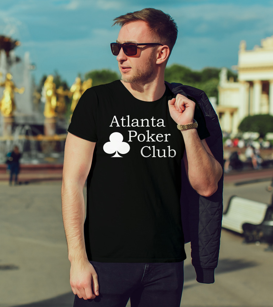 Atlanta Poker Club Classic Big White Club T-Shirt