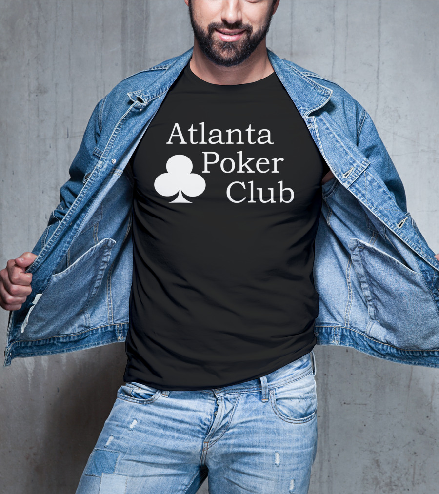 Atlanta Poker Club Classic Big White Club T-Shirt