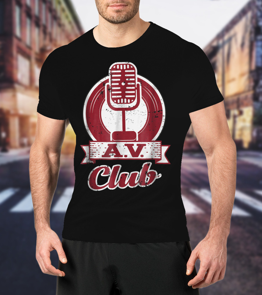 A.V. Club Vintage Microphone Emblem T-Shirt