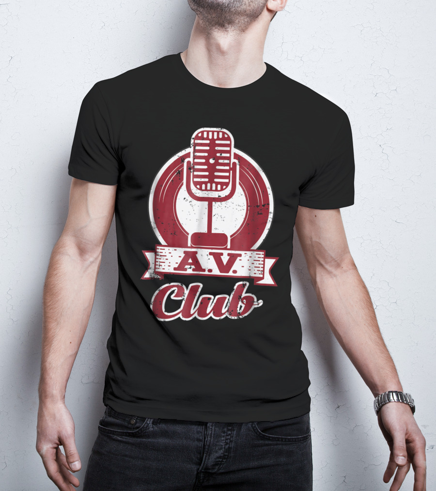 A.V. Club Vintage Microphone Emblem T-Shirt