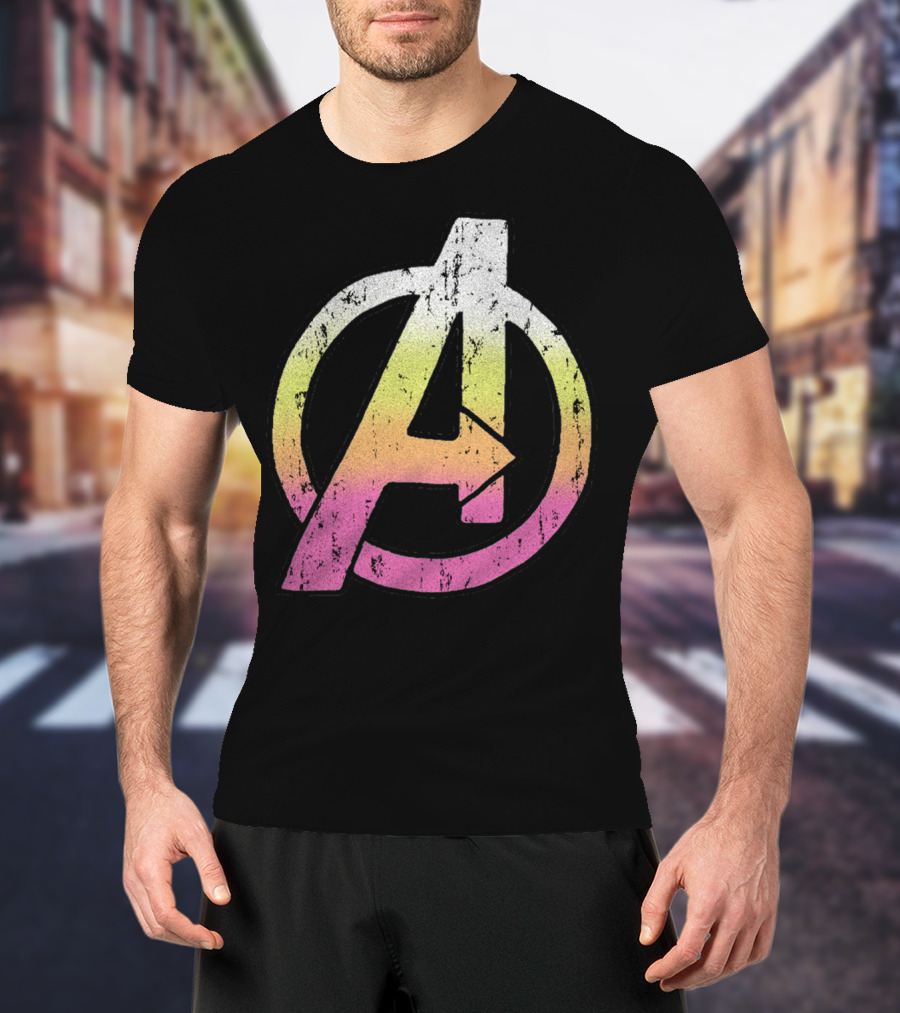 Marvel Avengers Colorful Distressed Classic T-Shirt