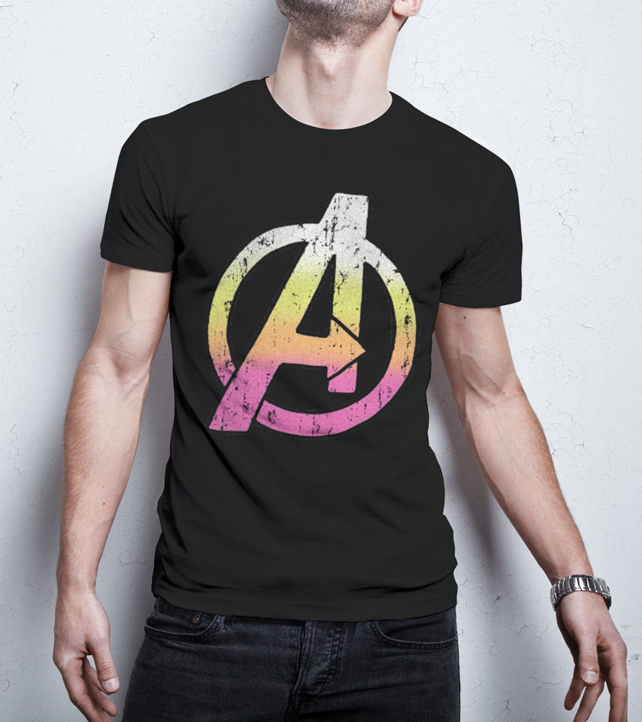 Marvel Avengers Colorful Distressed Classic T-Shirt