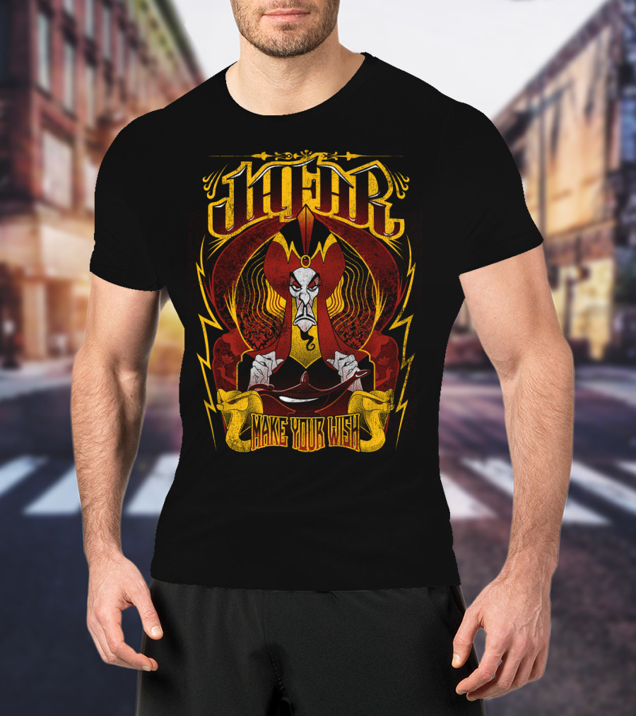 Disney Aladdin Jafar Make Your Wish Magical Lamp Villain T-Shirt