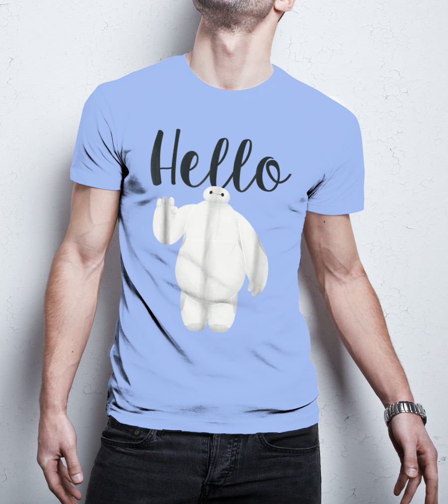 Disney Big Hero 6 Baymax Hello Wave Greetings T-Shirt
