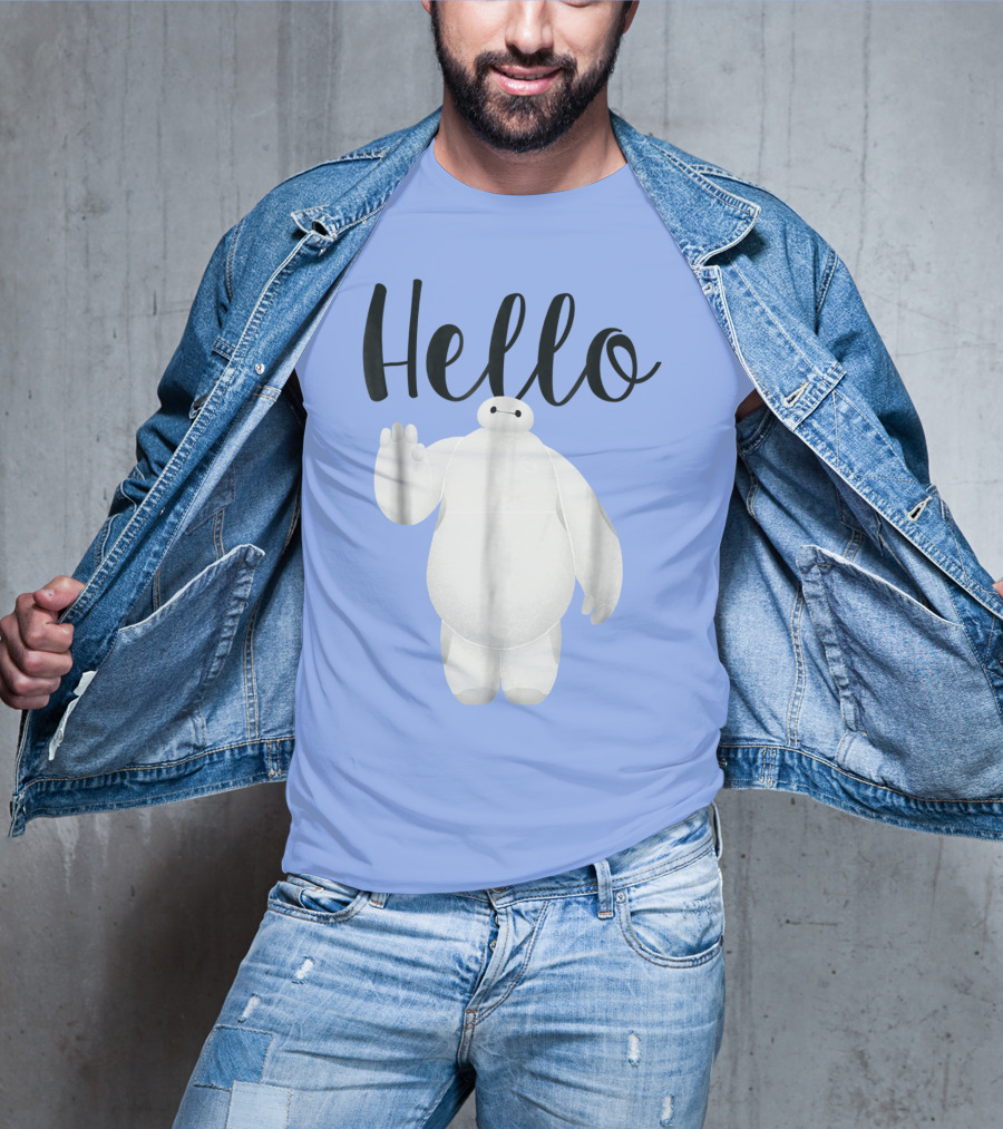 Disney Big Hero 6 Baymax Hello Wave Greetings T-Shirt