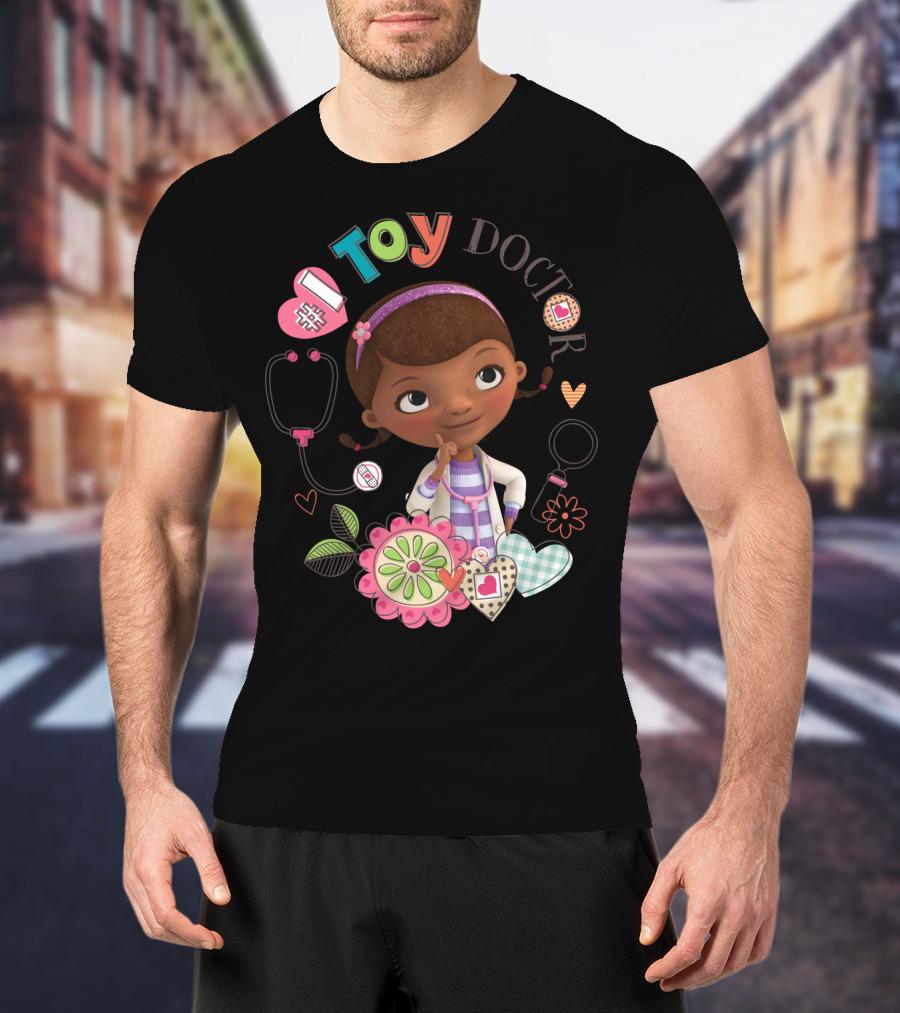 Disney Doc McStuffins Toy Doctor Dottie Hearts And Flowers T-Shirt