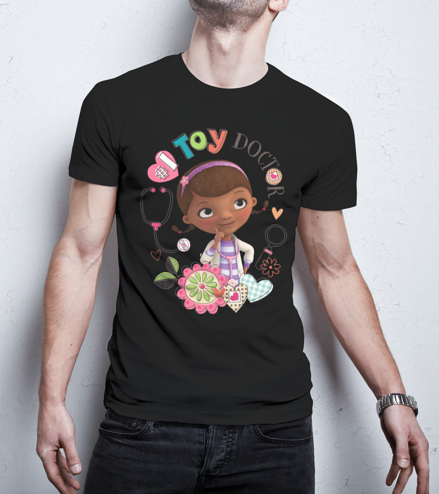 Disney Doc McStuffins Toy Doctor Dottie Hearts And Flowers T-Shirt