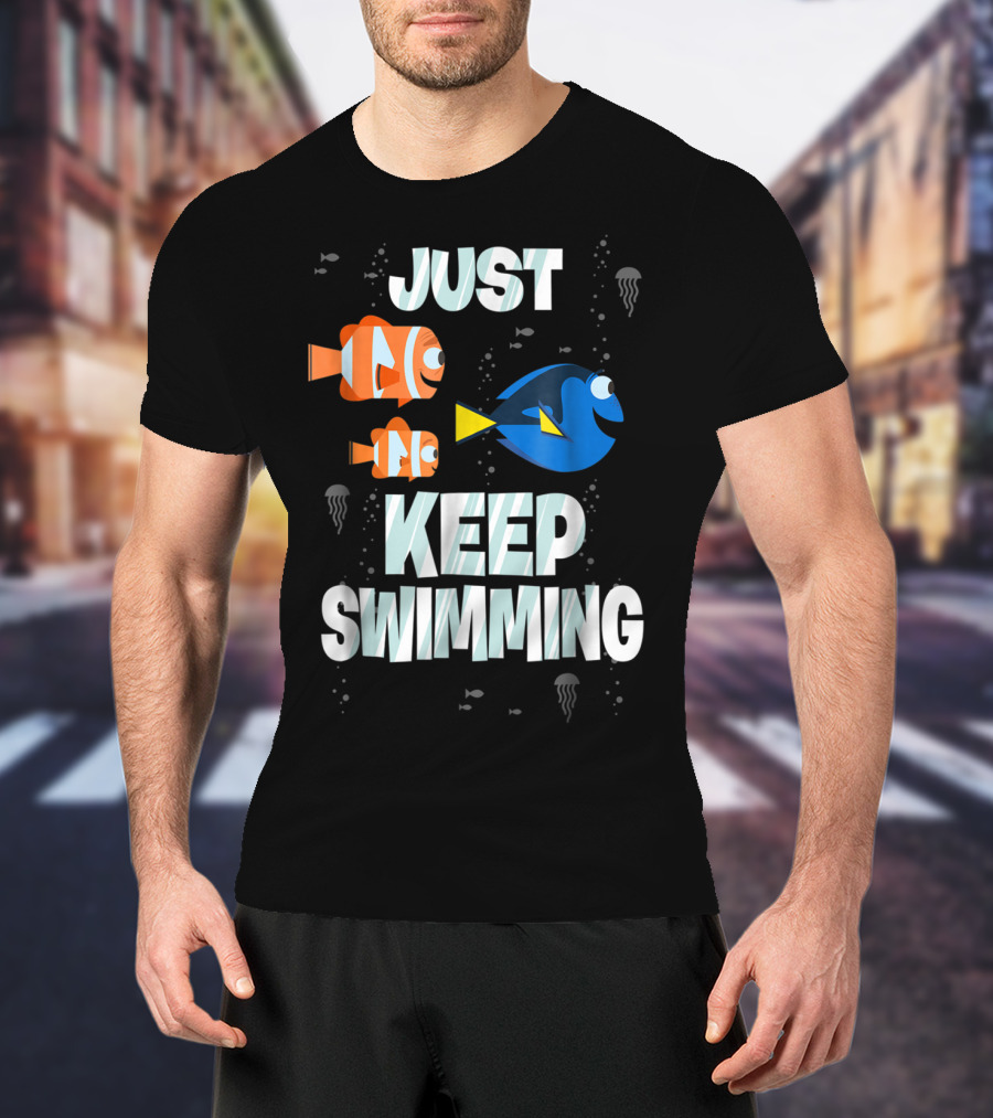 Disney Finding Dory Just Keep Swimming With Marlin And Nemo T-Shirt