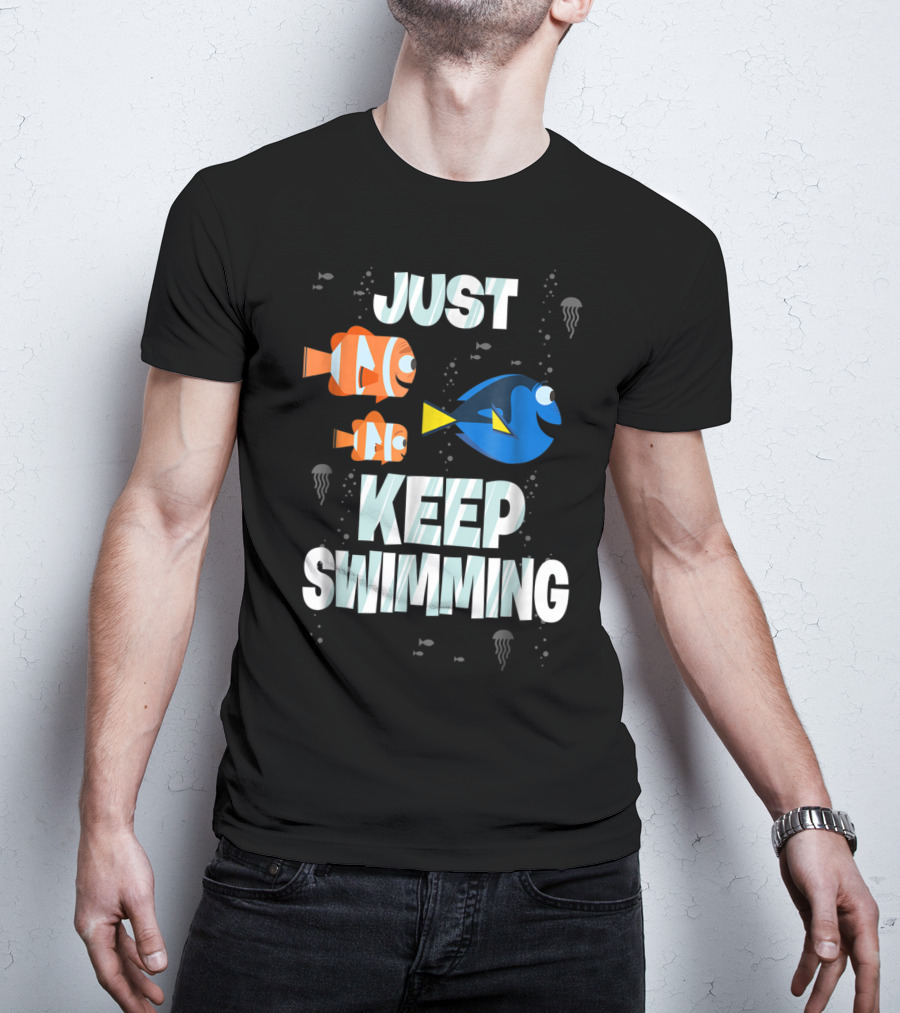Disney Finding Dory Just Keep Swimming With Marlin And Nemo T-Shirt
