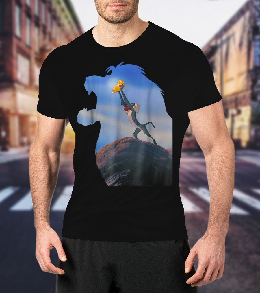Disney Lion King Rafiki Lifting Baby Simba In Lion T-Shirt