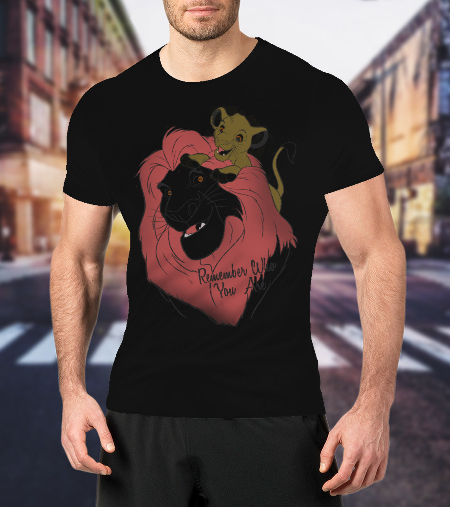 Disney Lion King Remember Who You Are Simba And Mufasa Watercolor T-Shirt