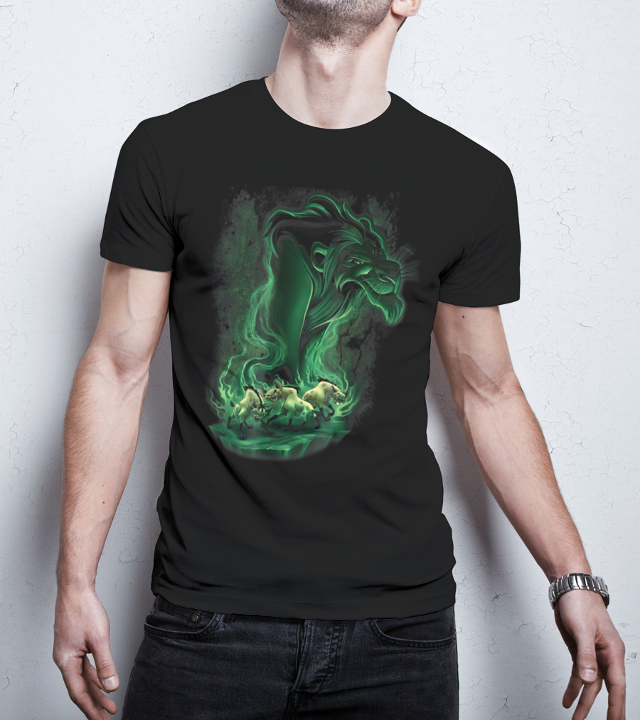 Disney Lion King Scar And Hyenas Green Smoke T-Shirt