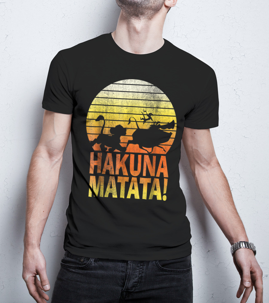 Disney Lion King Simba Pumbaa Timon Hakuna Matata Sunset T-Shirt
