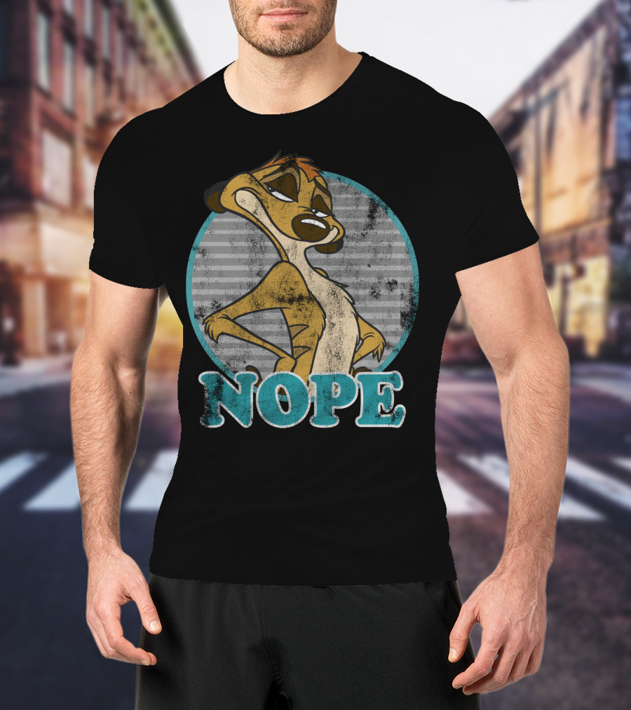 Disney's Lion King Timon Nope Striped Circle T-Shirt