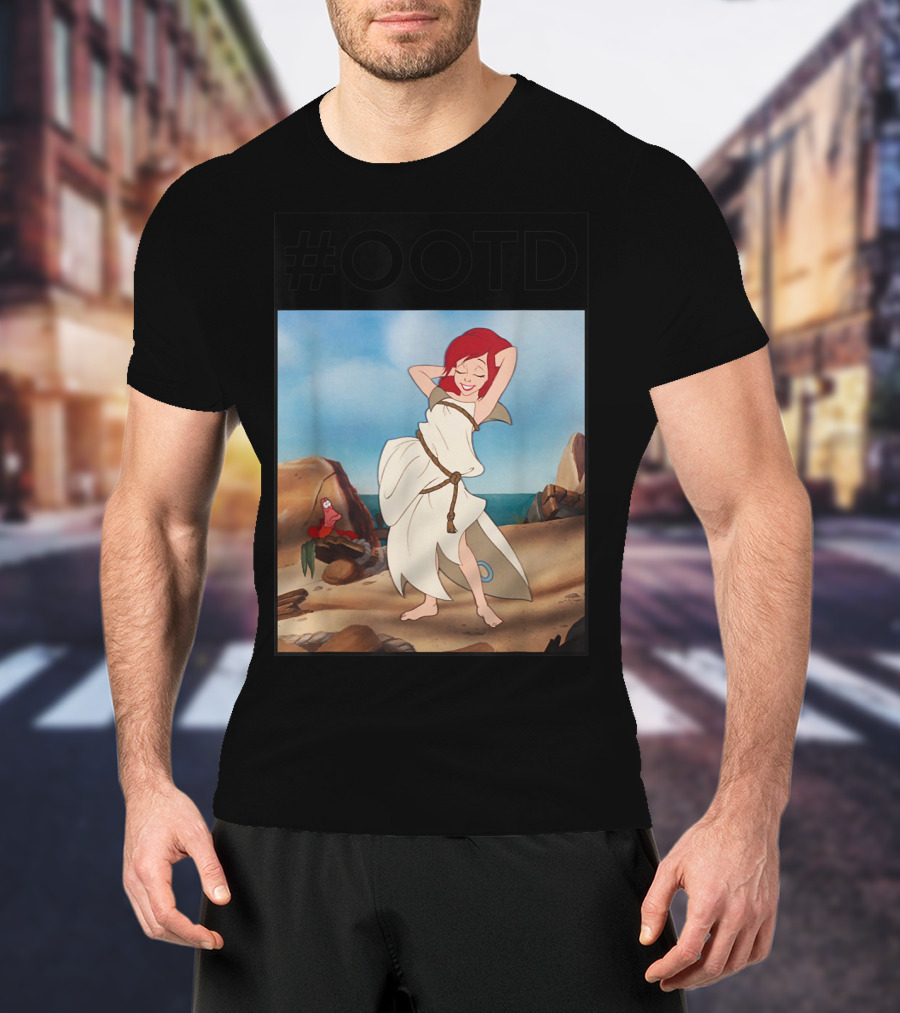 OOTD Disney Little Mermaid Ariel Beach Scene T-Shirt