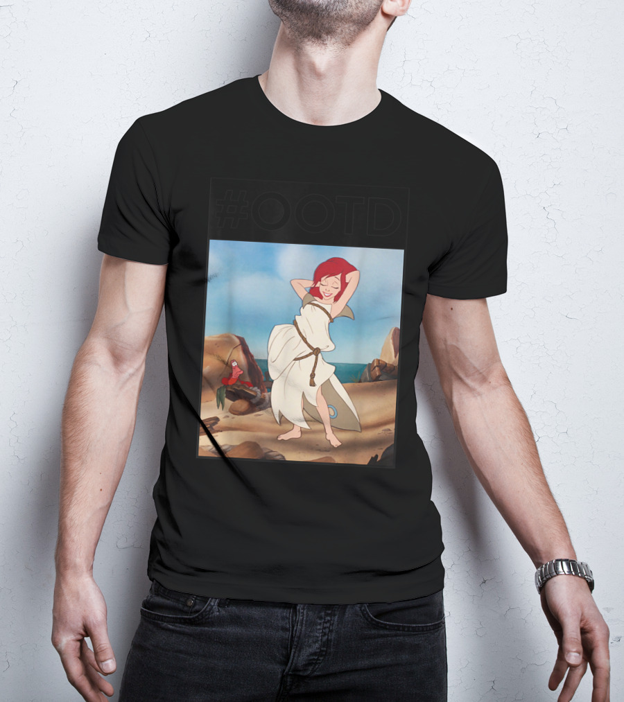 OOTD Disney Little Mermaid Ariel Beach Scene T-Shirt