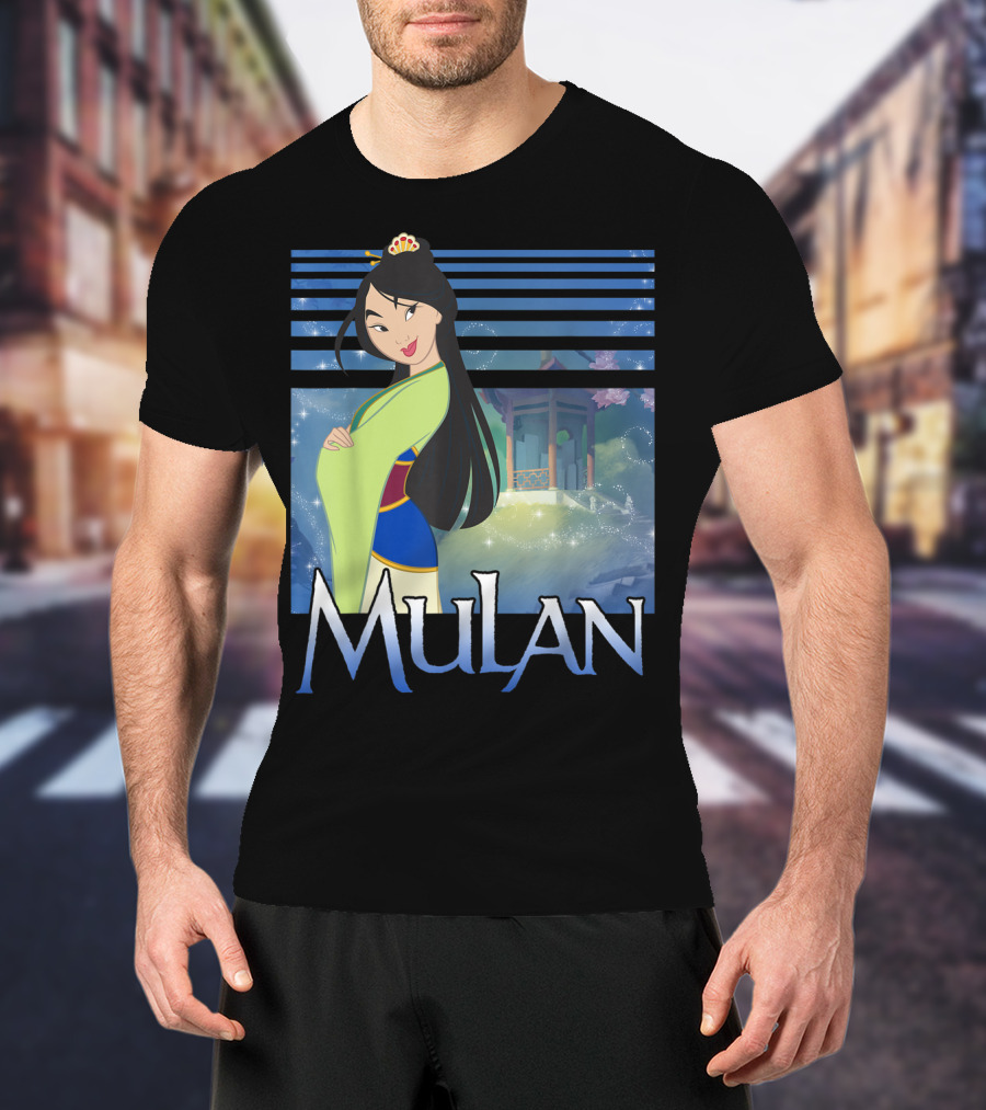 Disney Mulan Green Dress Sparkles Scene T-Shirt
