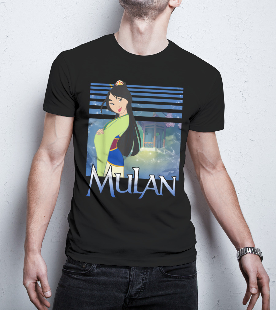 Disney Mulan Green Dress Sparkles Scene T-Shirt