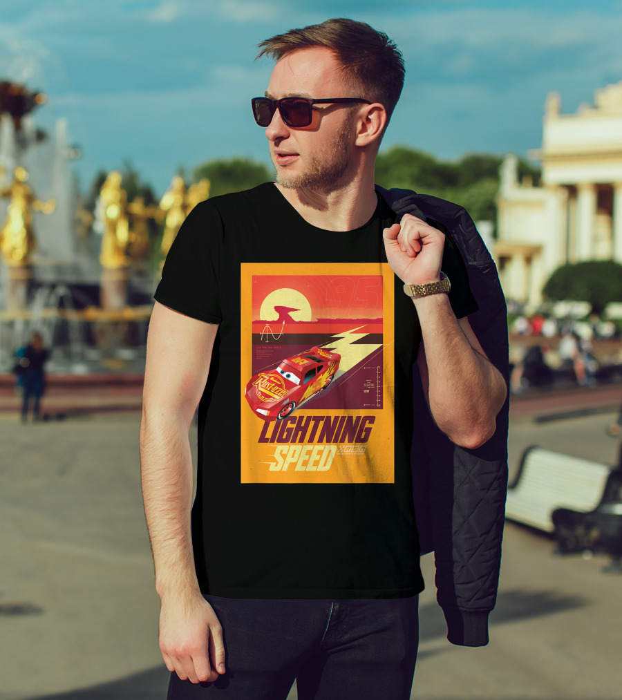 Lightning Speed Disney Pixar Cars McQueen 95 Racing Legends T-Shirt